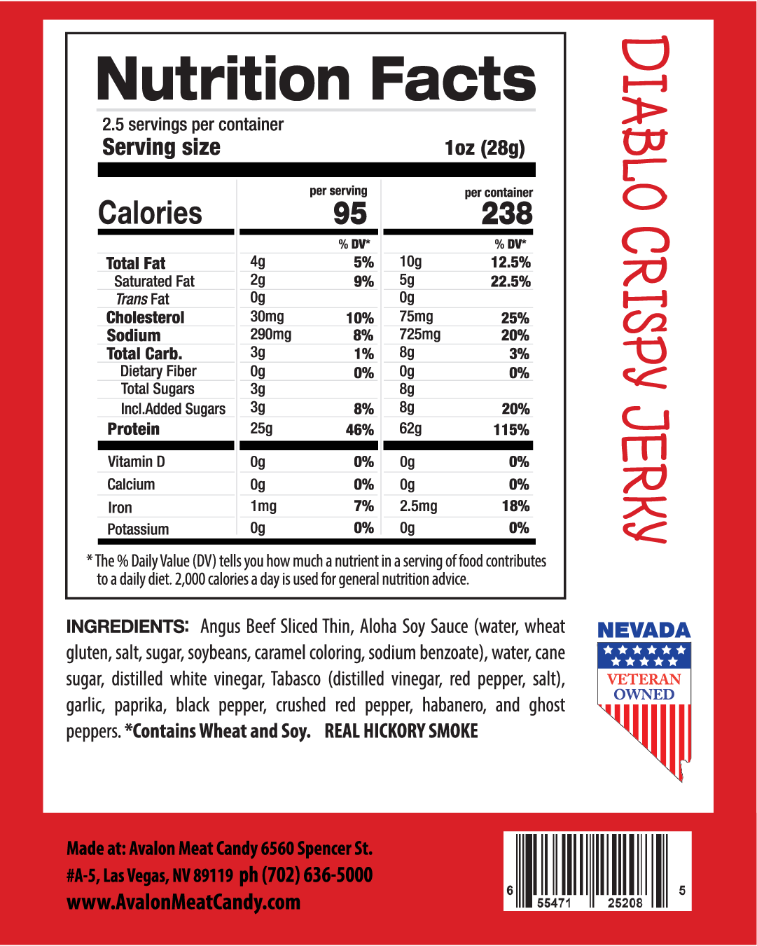 Crispy Thin Diablo (Two sizes available, $20 or $10)