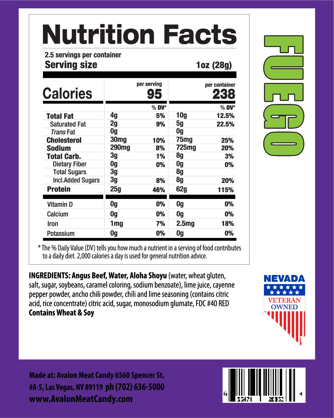 Crispy Thin Fuego (Two sizes available, $20 or $10)