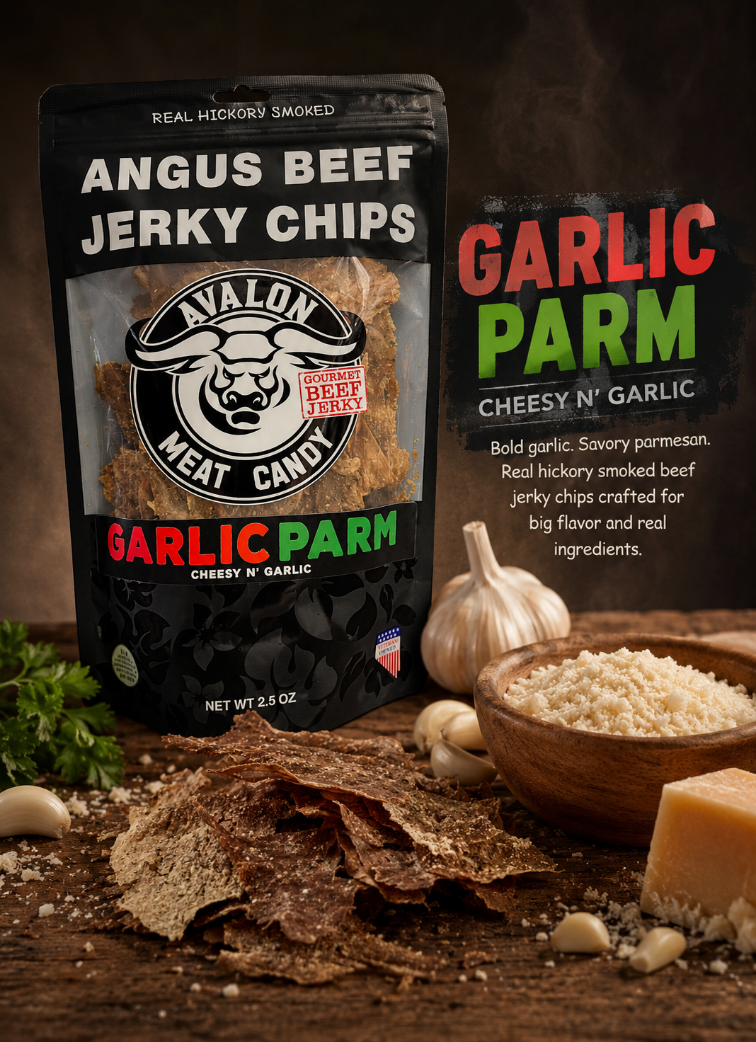 Crispy Thin Garlic Parm