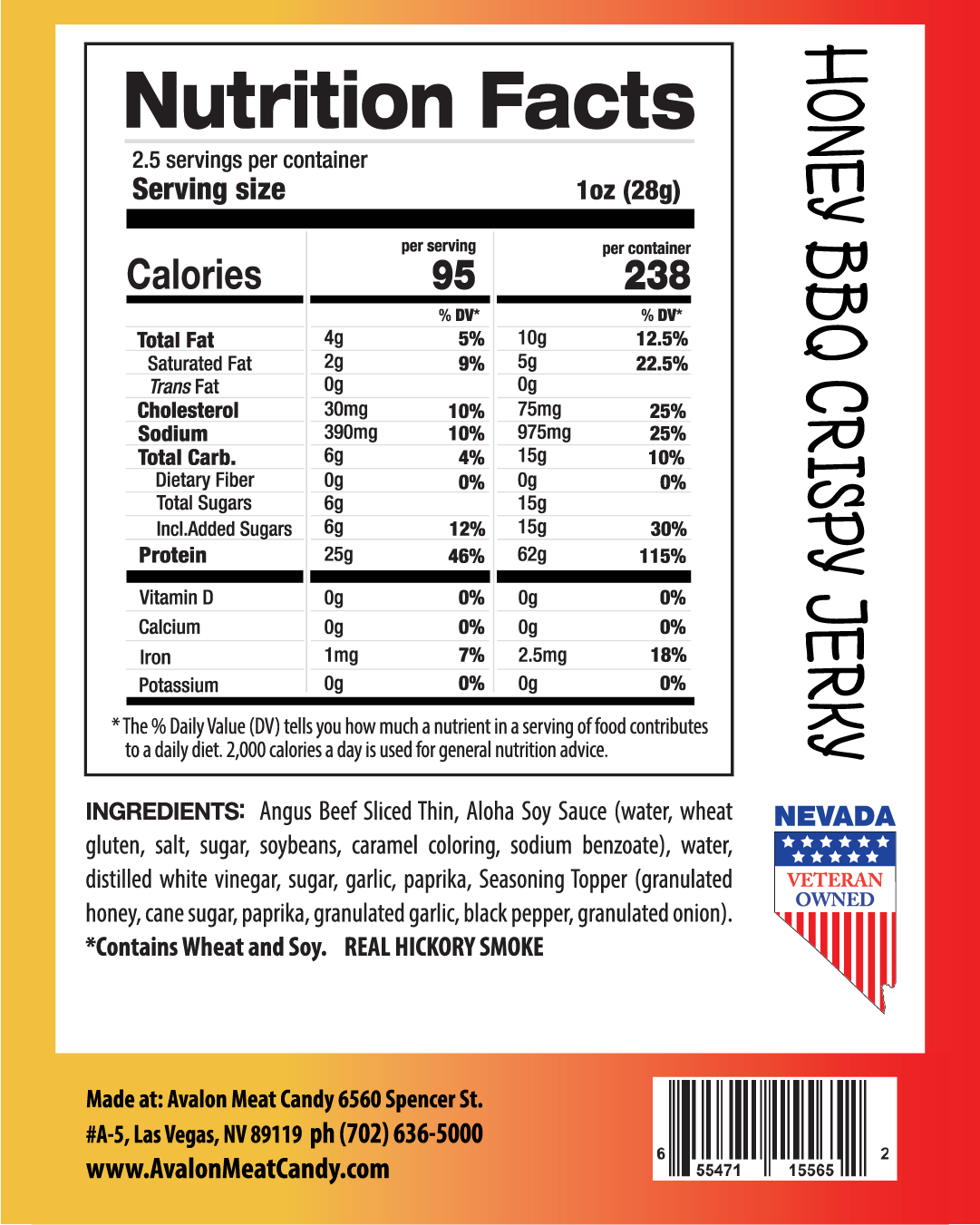 Crispy Thin Honey BBQ (Two sizes available, $20 or $10)