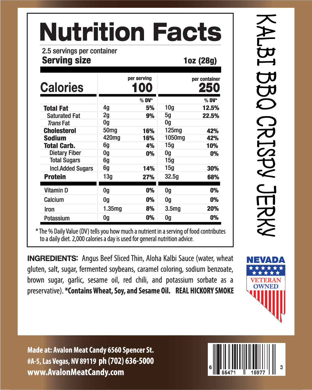 Crispy Thin Kalbi (Two sizes available, $20 or $10)