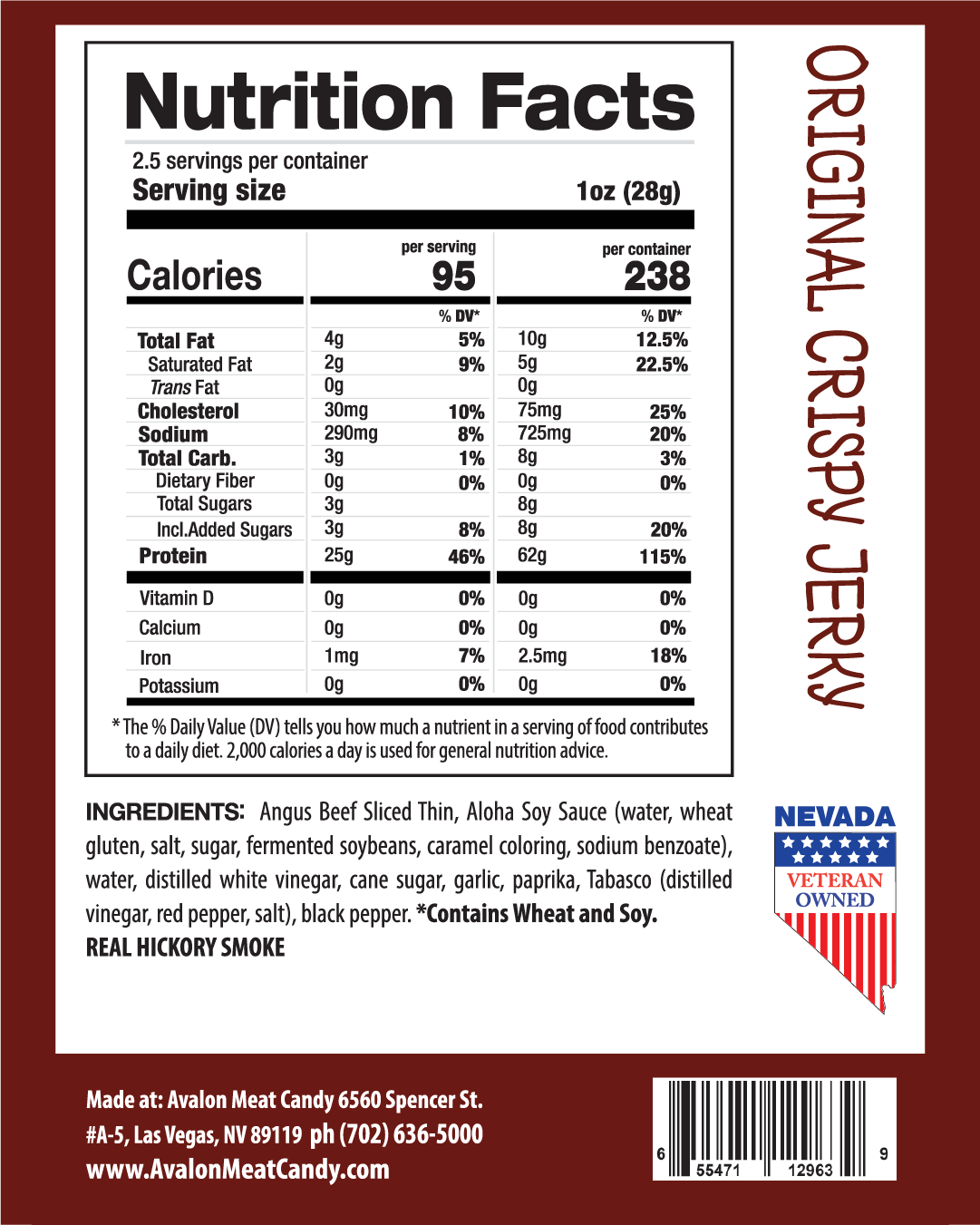 Crispy Thin Original (Two sizes available, $20 or $10)