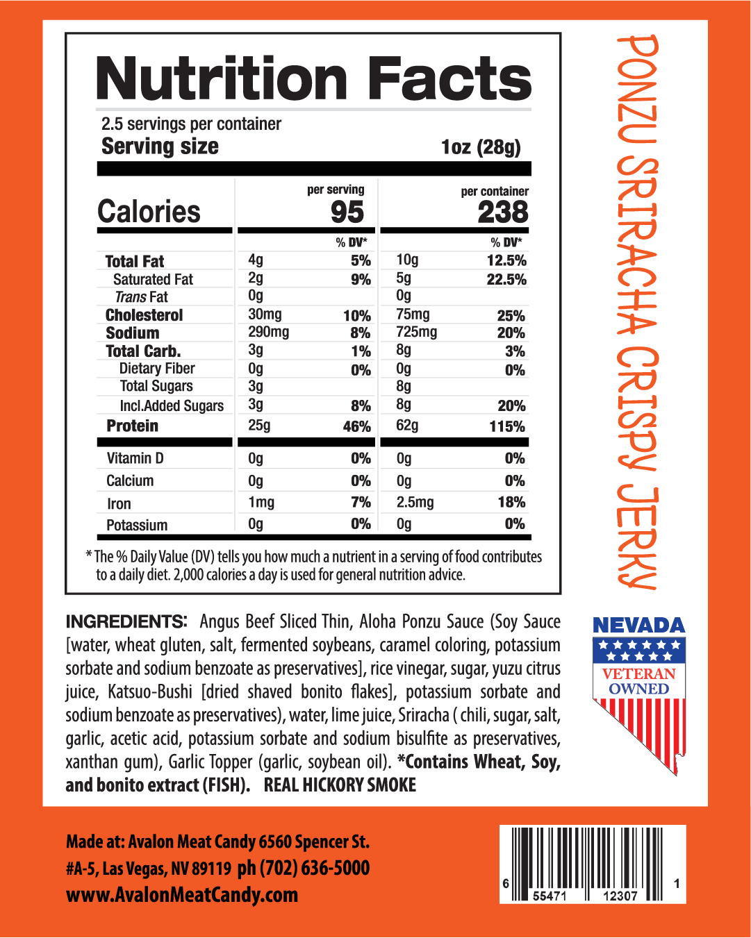 Crispy Thin Ponzu Sriracha (Two sizes available, $20 or $10)