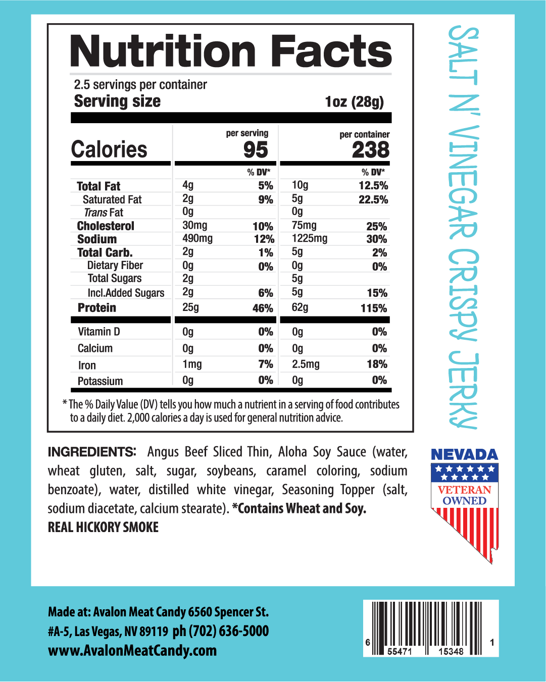 Crispy Thin Salt N' Vinegar (Two sizes available, $20 or $10)